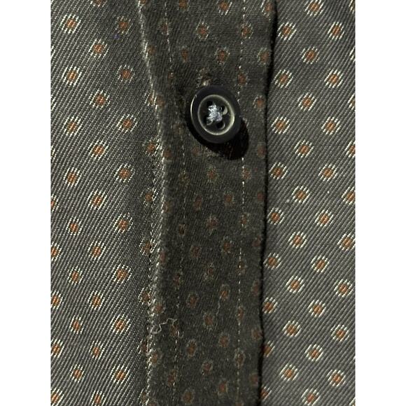 Banana Republic Dress Shirt Men L Cotton Button Down Long Sleeve Navy Geometric - Picture 3 of 7